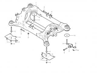 балка подвески передняя (подрамник) Tesla Model S 1 поколение [рестайлинг] 2020, 2007064