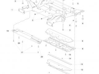 балка подвески передняя (подрамник) Tesla Model S 1 поколение [рестайлинг] 2020, 1050486-00-B