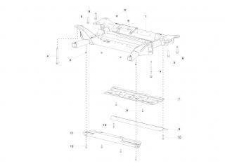 балка подвески передняя (подрамник) Tesla Model X 1 поколение 2020, 1136742-06-F