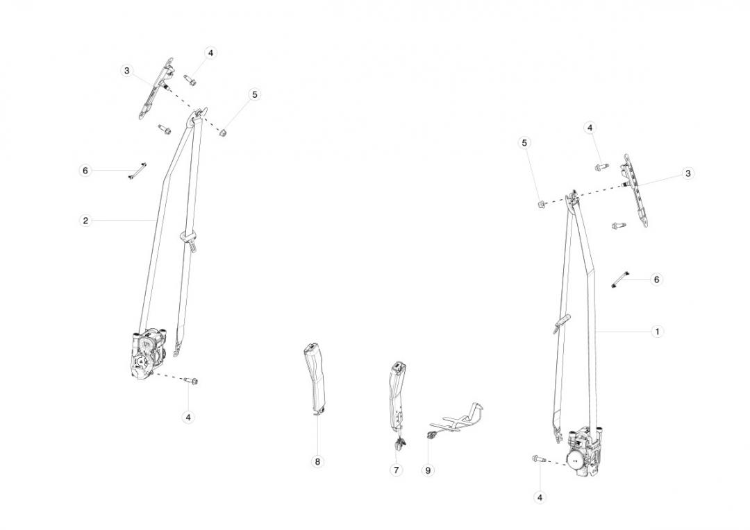 подушка безопасности Tesla Model X 1 поколение 2020, 1019494-06-F - фото №1