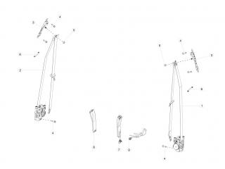 подушка безопасности Tesla Model X 1 поколение 2020, 1068137-00-A