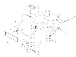 Клапан 4-х ходовой системы охлаждения Tesla Model S 1 поколение [рестайлинг] 2020, 6007370-00-B