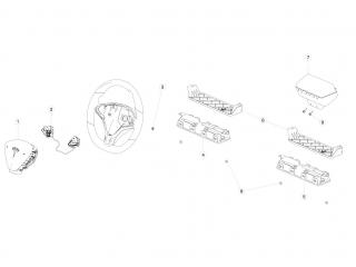 подушка безопасности Tesla Model X 1 поколение 2020, 1064225-00-C