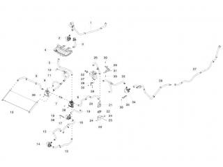 Шланг системы охлаждения 4-х ходовой клапан/насос Tesla Model X 1 поколение 2020, 1036741-00-H