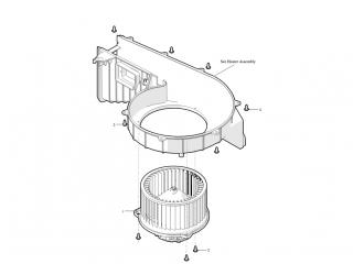 Вентилятор печки салона Tesla Model S 1 поколение 2016, 1051864-00-A
