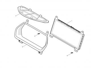 Козырек малого монитора нижний Tesla Model S 1 поколение [рестайлинг] 2020, 1008500-00-D