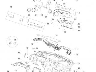 панель передняя салона (торпедо) Tesla Model S 1 поколение [рестайлинг] 2020, 1002310-02-E