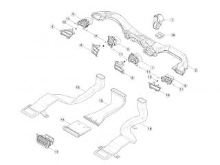 панель передняя салона (торпедо) Tesla Model S 1 поколение [рестайлинг] 2020, 1061733-02-B