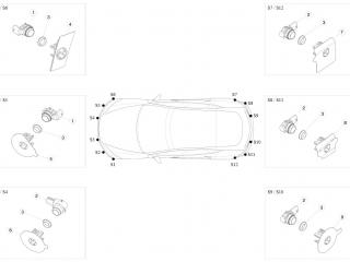 датчик парктроника Tesla Model S 1 поколение [рестайлинг] 2020, 1048473-02-A