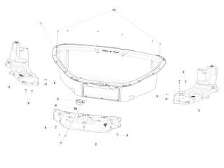 накладка декоративная Tesla Model X 1 поколение 2020, 1055010-06-J