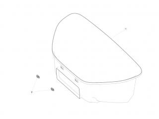 накладка декоративная Tesla Model X 1 поколение 2020, 1055010-02-I