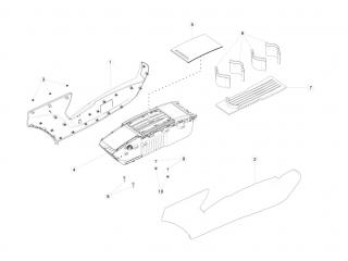 накладка декоративная Tesla Model X 1 поколение 2020, 1055327-11-J