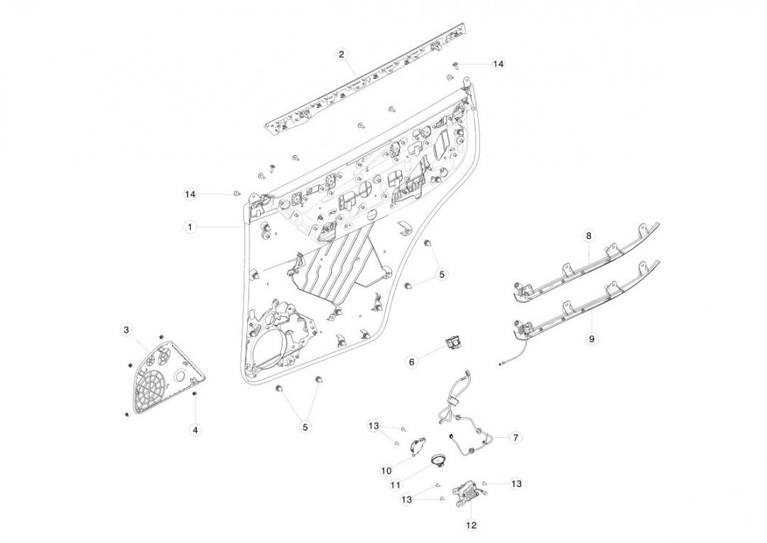 накладка декоративная Tesla Model X 1 поколение 2020, 1035812-10-B - фото №1