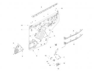 накладка декоративная Tesla Model X 1 поколение 2020, 1060742-01-A