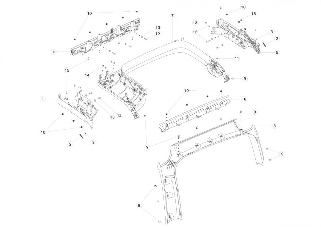 накладка декоративная Tesla Model X 1 поколение 2020, 1050245-02-E - фото №1