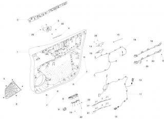 накладка двери (крышки) багажника Tesla Model X 1 поколение 2020, 1037906-50-E