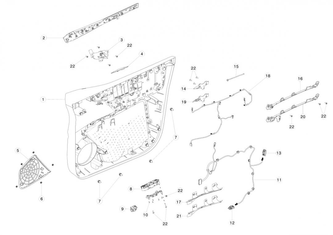 накладка декоративная Tesla Model X 1 поколение 2020, 1035960-12-E - фото №1