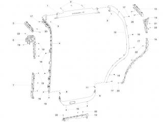 накладка декоративная Tesla Model X 1 поколение 2020, 1086357-00-B