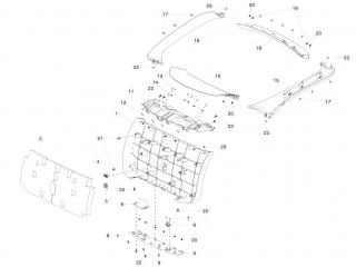 накладка декоративная Tesla Model X 1 поколение 2020, 1082391-00-C