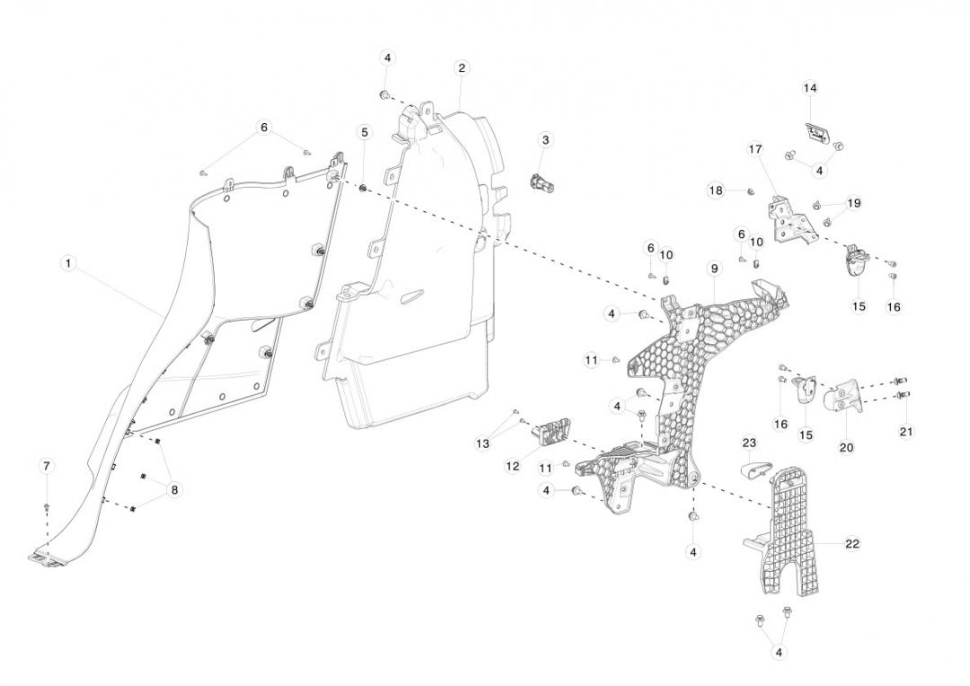 накладка декоративная Tesla Model X 1 поколение 2020, 9876509-01-A - фото №1