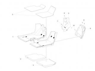 накладка декоративная Tesla Model X 1 поколение 2020, 1109956-05-A