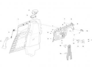 накладка декоративная Tesla Model X 1 поколение 2020, 1887677-01-A
