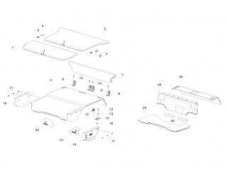 накладка декоративная Tesla Model X 1 поколение 2020, 1098437-00-A
