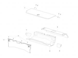 накладка декоративная Tesla Model X 1 поколение 2020, 1074842-04-C