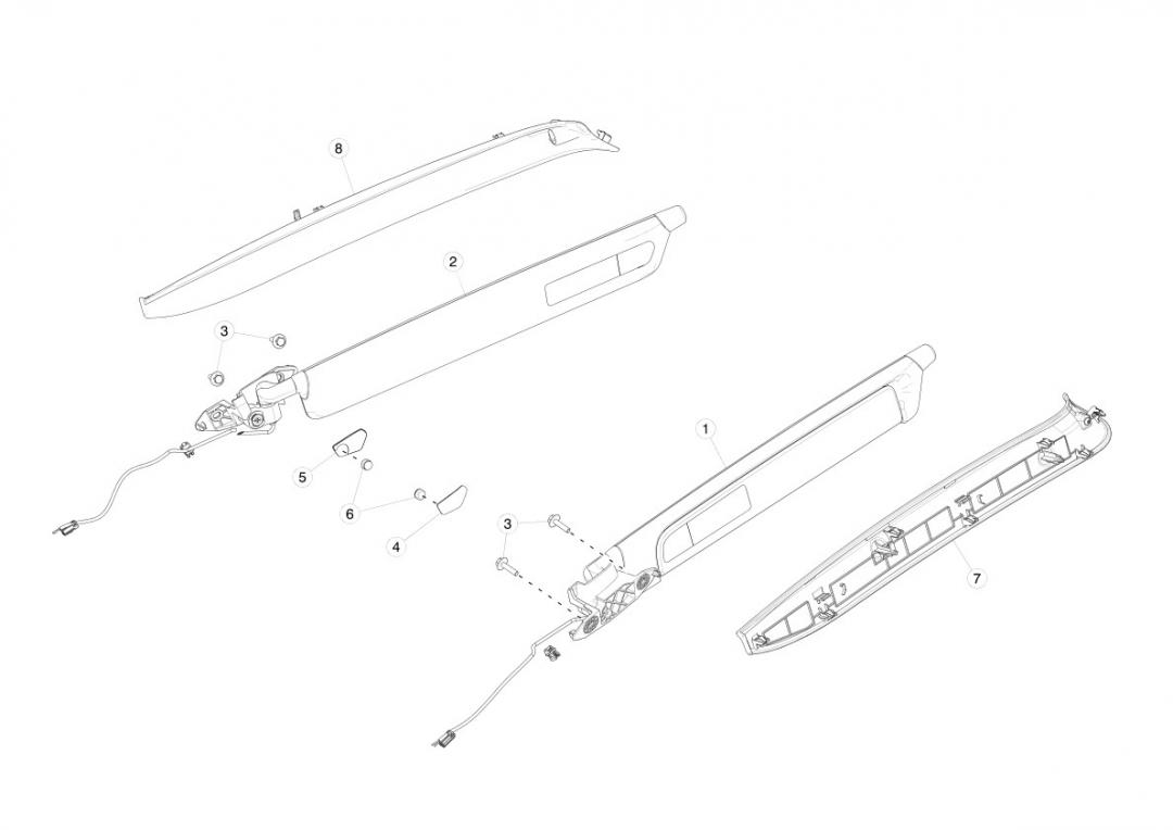 накладка декоративная Tesla Model X 1 поколение 2020, 9876524-05-A - фото №1