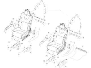 накладка декоративная Tesla Model X 1 поколение 2020, 1077355-00-A