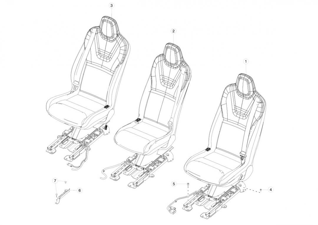 Заглушка салазки сиденья Tesla Model X 1 поколение 2020, 1062357-00-B - фото №1
