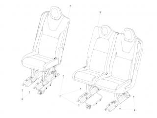 салон (комплект сидений) Tesla Model X 1 поколение 2020, 1074819-00-A
