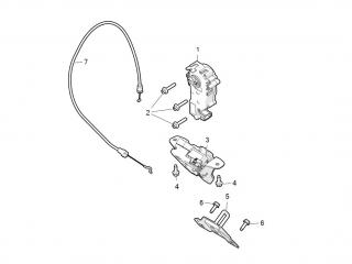 замок багажника Tesla Model S 1 поколение [рестайлинг] 2020, 600665400B