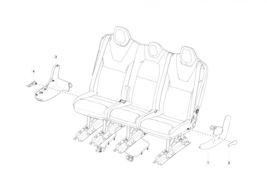 салон (комплект сидений) Tesla Model X 1 поколение 2020, 1032179-00-C - фото №1