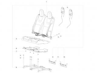 Корпус упора крышки багажника Tesla Model X 1 поколение 2020, 1051428-00-C