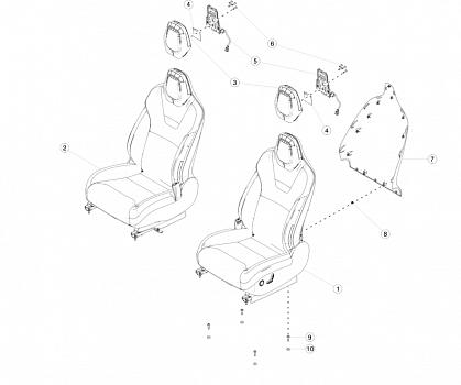 Подъемная пружина задней двери левая Tesla Model X 1 поколение 2020, 1047580-00-D - фото №1