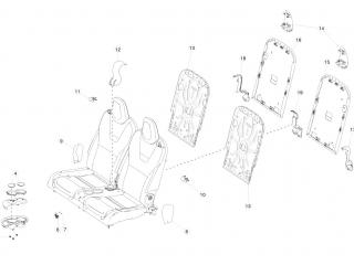 Кронштейн накладки, стойки В Tesla Model X 1 поколение 2020, 1052517-00-E