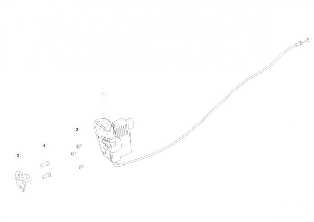 замок двери Tesla Model X 1 поколение 2020, 1069464-S0-B - фото №1