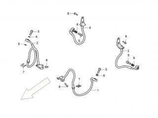 Кронштейн крепления тормозного шланга Tesla Model S 1 поколение [рестайлинг] 2020, 6006357-00-B