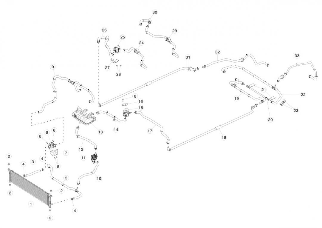 Шланги охлаждающей жидкости Tesla Model S 1 поколение 2016, 1007991-00-D - фото №1