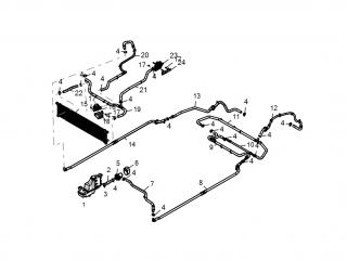 Шланг системы охлаждения от шланга левого порога до помпы Tesla Model S 1 поколение 2016, 6007732-00-E