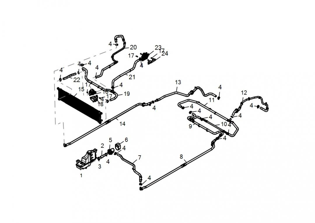 Трубка охлаждения мотора Tesla Model S 1 поколение 2016, 6007340-00-E - фото №1