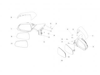 Накладка зеркала наружного нижняя (хром) Tesla Model S 1 поколение 2016, 1041315-00-A