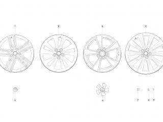 колпак колесный Tesla Model S 1 поколение 2016, 1054040-00-B