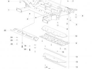 балка подвески передняя (подрамник) Tesla Model S 1 поколение 2016, 1020476-00-A
