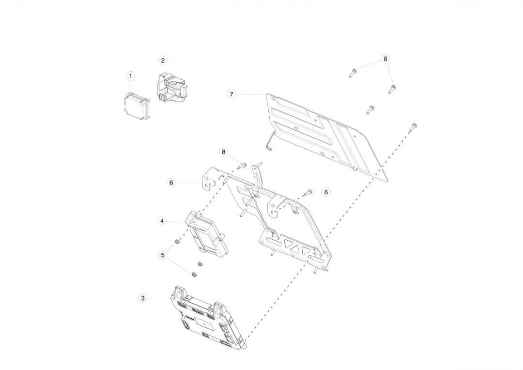 Кронштейн крепления модуля Homelink Tesla Model S 1 поколение 2016, 1008902-00-D - фото №1