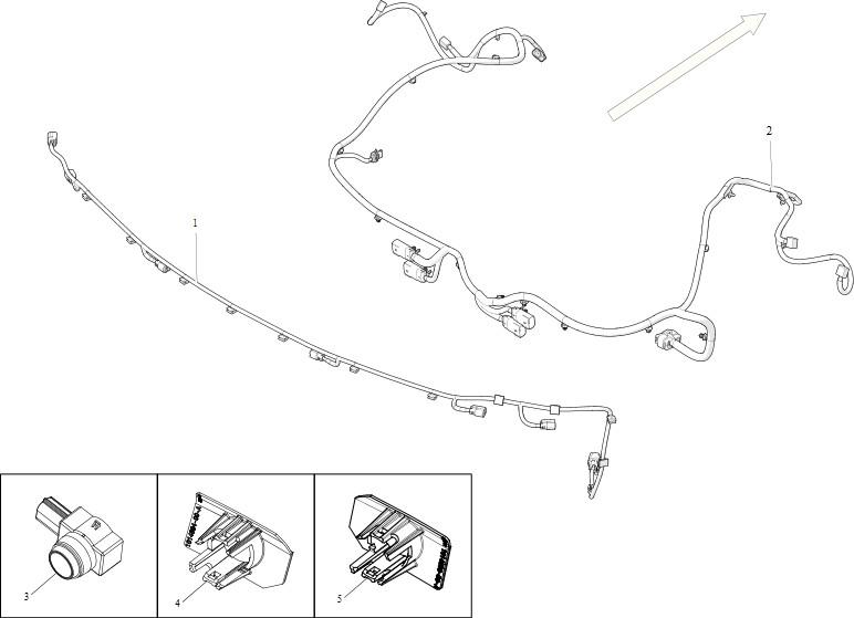 Электропроводка заднего подрамника Tesla Model S 1 поколение 2016, 1004430-03-N - фото №1