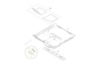 Ковровое покрытие салона Tesla Model S 1 поколение 2016, 1002392-00-G