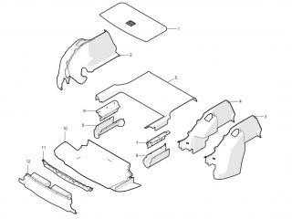 накладка декоративная Tesla Model S 1 поколение [рестайлинг] 2020, 1045202-00-D