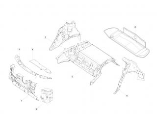 Шумоизоляция заднего мотора Tesla Model S 1 поколение 2016, 1045233-00-A